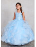 Beaded Lace Tulle Flower Girl Dress With Horsehair Trim Beaded Lace Tulle Flower Girl Dress With Horsehair Trim